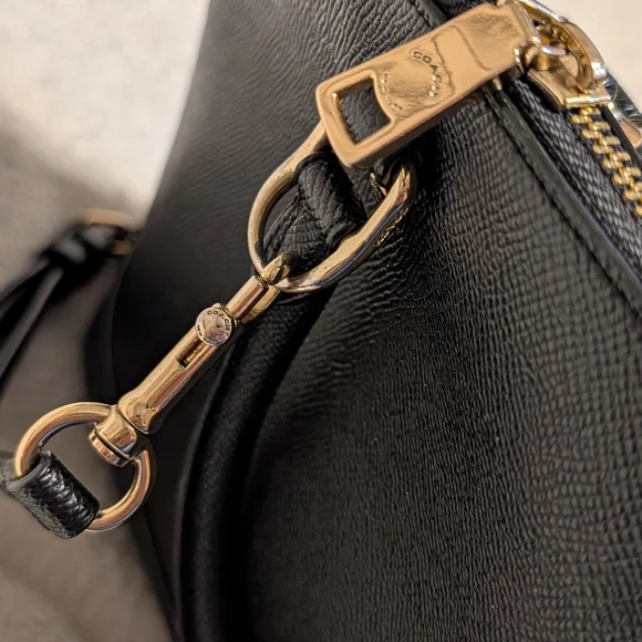 Coach Black Leather Satchel Handbag - Picture 6 of 9